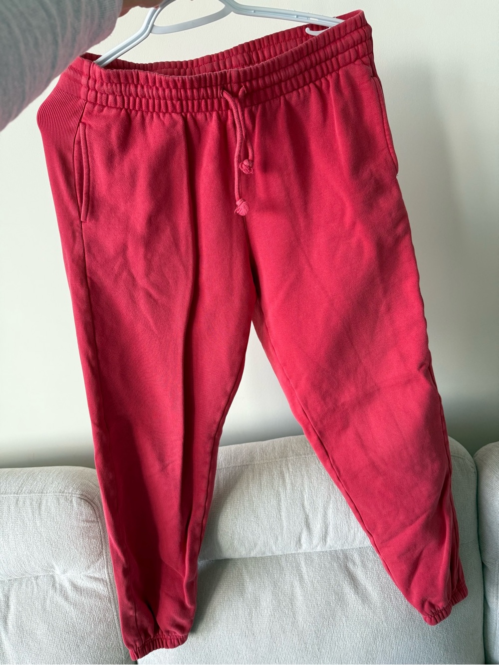 TNA CozyFleece Red Drawstring Jogger Sweatpants